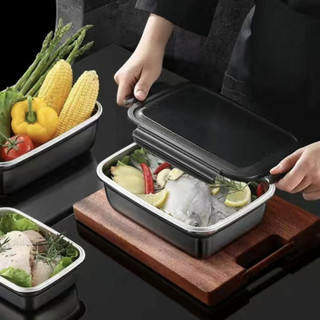 Hộp đựng thức ăn, cơm trưa có nắp khóa loại xịn, hộp bảo quản đồ ăn chất liệu inox cao cấp