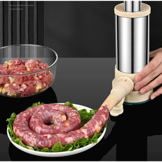 Dụng cụ nhồi làm xúc xích,lạp xưởng, máy dồn nhồi làm xúc xích , đồ nhồi bơm làm dồi bằng tay inox 304. Hạo Khoa shop