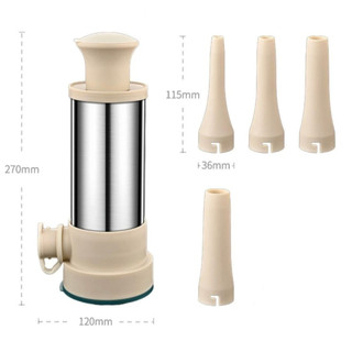 Dụng cụ nhồi làm xúc xích,lạp xưởng, máy dồn nhồi làm xúc xích , đồ nhồi bơm làm dồi bằng tay inox 304. Hạo Khoa shop