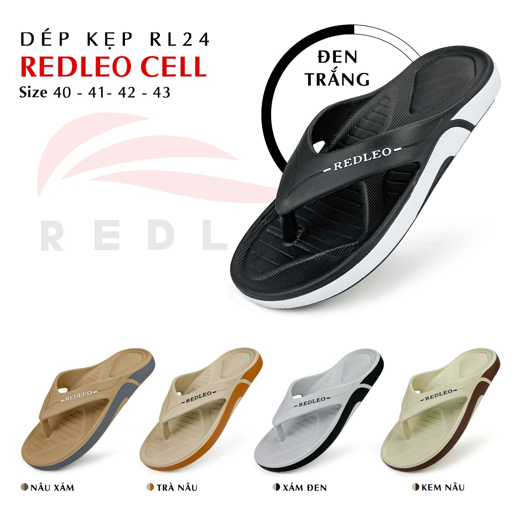 Dép xỏ ngón REDLEO Chill – Dép Kẹp Đúc Nguyên Khối Siêu Nhẹ, EVA nguyên sinh êm mềm ôm vừa chân RL24