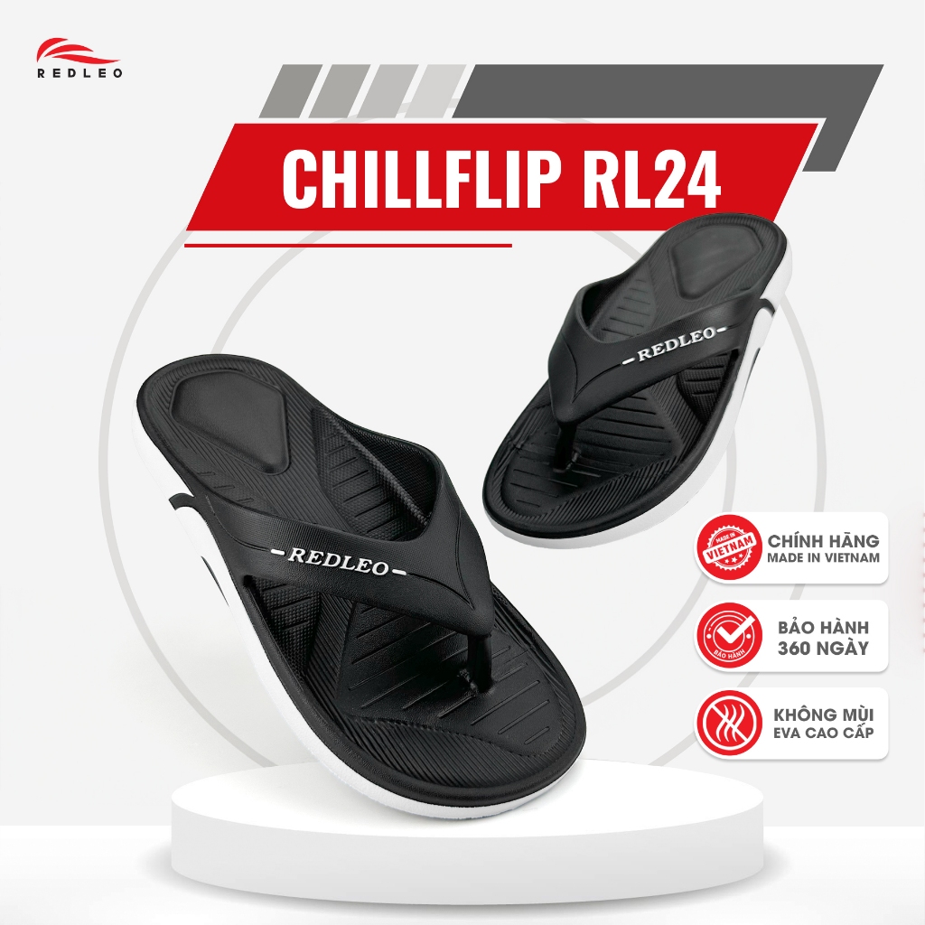 Dép xỏ ngón REDLEO Chill – Dép Kẹp Đúc Nguyên Khối Siêu Nhẹ, EVA nguyên sinh êm mềm ôm vừa chân RL24