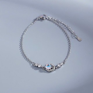 Vòng tay bạc Chormic, lắc tay đá mặt trăng Moonstone, trang sức bạc, vòng tay nữ bạc 925