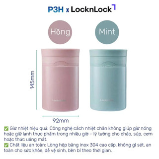Hộp Ủ Cháo Giữ Nhiệt Lock&Lock LHC8024 Dung Tích 500ml, Chất Liệu An Toàn, Nhỏ Gọn, Tiện Lợi