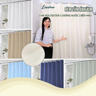 Rèm Phòng Tắm Ánh Kim Vải Polyester Chống Thấm Nước Sang Trọng LA443