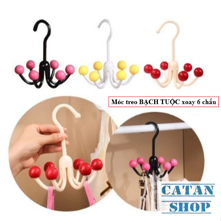 Móc Treo Đồ, Quần Áo 6 Chấu Xoay 360 Độ Tiện Lợi Tiết Kiệm Không Gian Tủ, Móc Bạch Tuột 6 Chấu