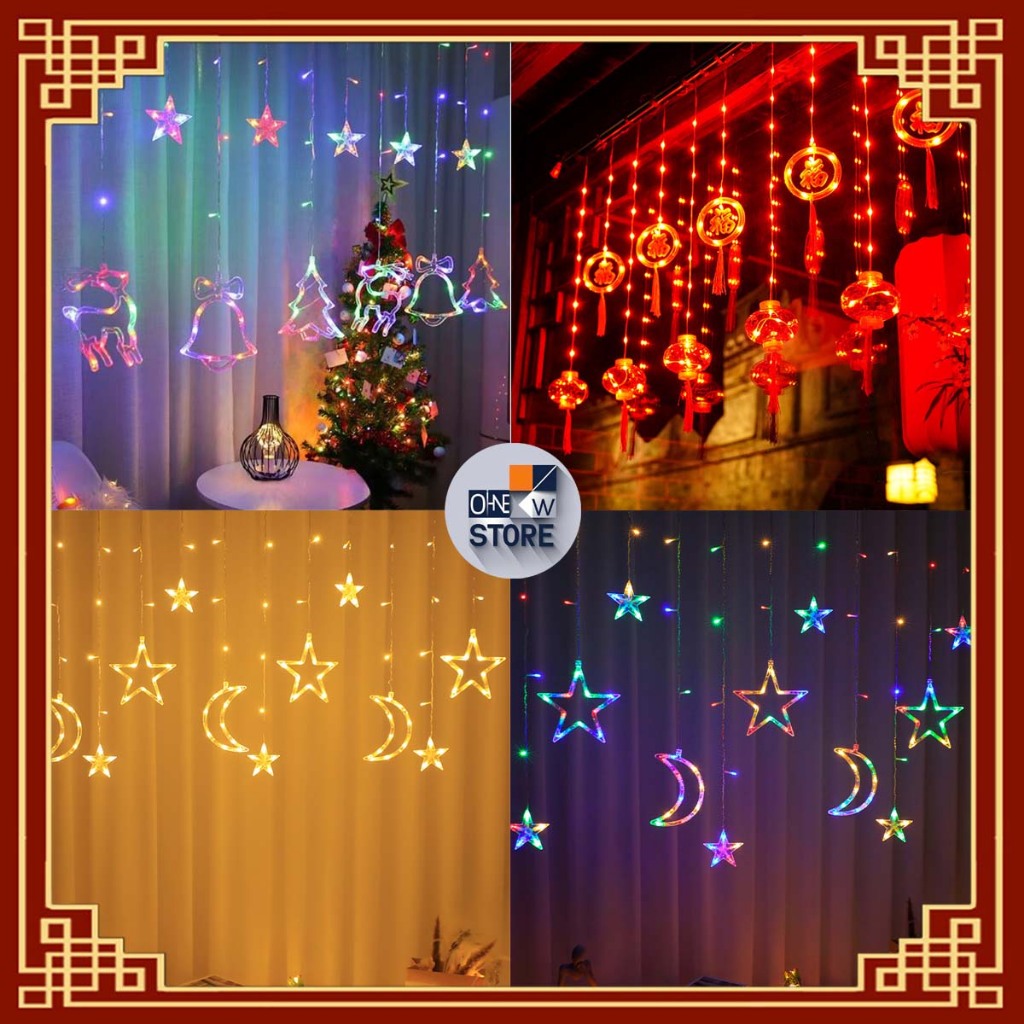 Dây Led Rèm 7 Màu, Rèm Noel, Rèm Vàng, Lồng Đèn Đỏ 3m Trang Trí Tết ...