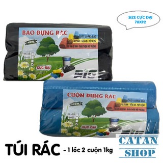 Set 2 Cuộn Túi Rác 1KG Sinh Học EIG Size CỰC ĐẠI 78x92, Combo 2 Túi Rác 1 KG SIZE CỰC ĐẠI
