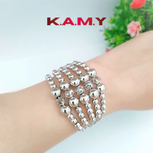 Lắc tay inox 5 trái châu sang trọng – Phong Cách Sang Trọng, Dễ Phối Đồ – Trang Sức K.A.M.Y