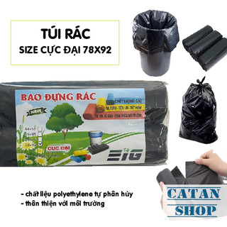 Set 2 Cuộn Túi Rác 1KG Sinh Học EIG Size CỰC ĐẠI 78x92, Combo 2 Túi Rác 1 KG SIZE CỰC ĐẠI