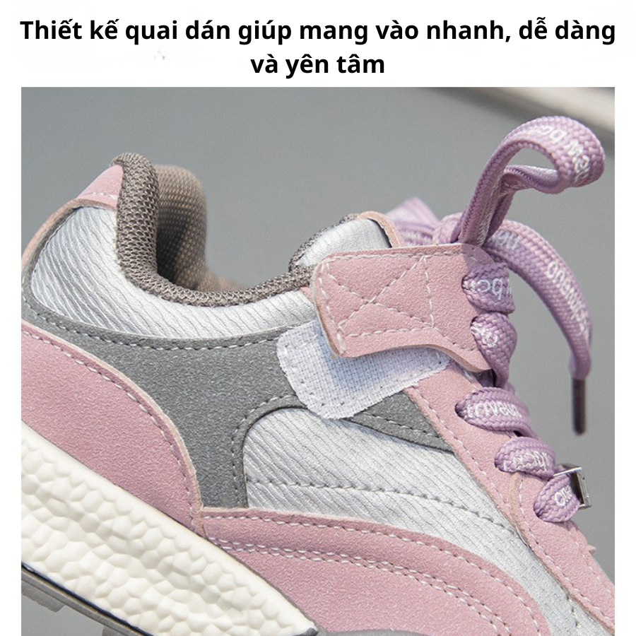 [M151] Giày Thể Thao Cho Bé Đế Mềm Chống Trơn Trượt, Giày Bata Cho Bé Gái Đi Học Đi Chơi TH Kids