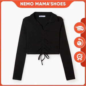 GJ ÁO CROPTOP NỮ THUN GÂN DÂY RÚT (250724016)