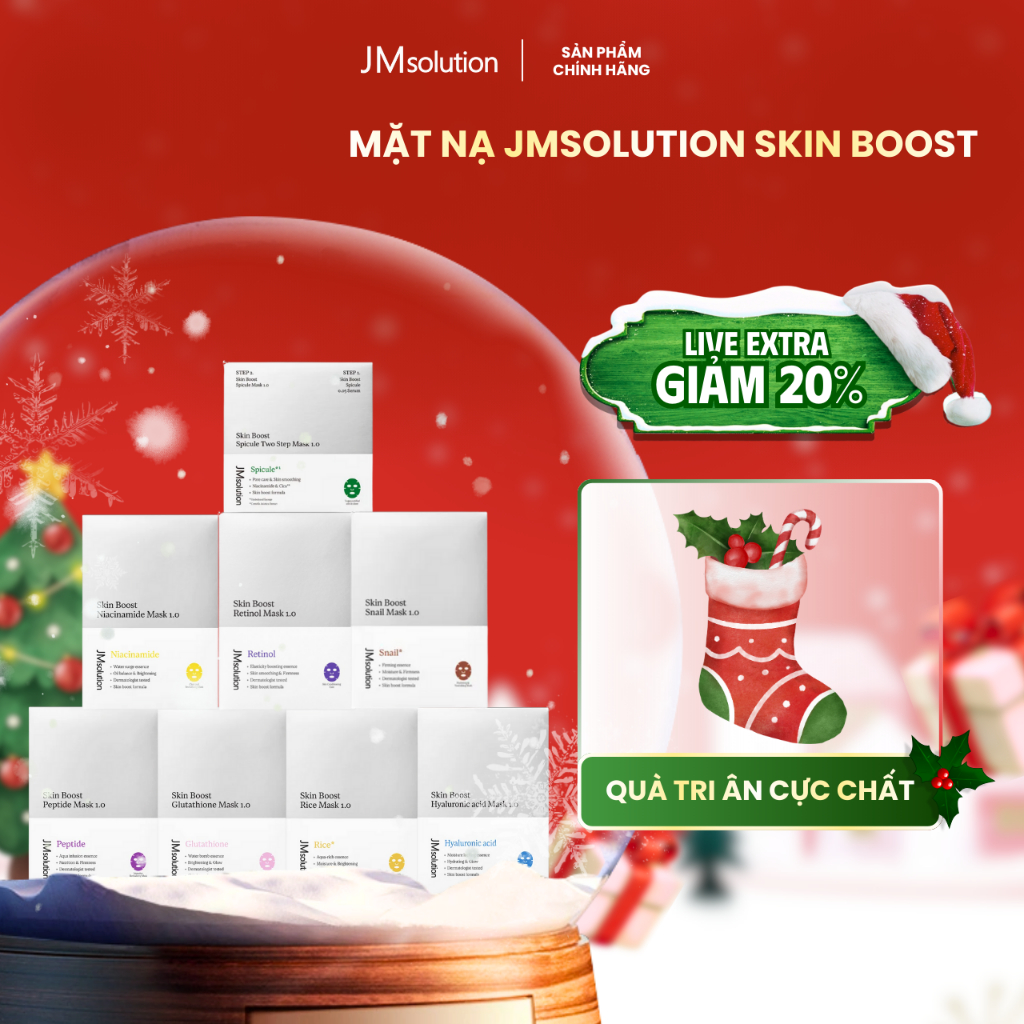 Mặt Nạ Dưỡng Da JMSolution Skin Boost Hỗ Trợ Dưỡng Ẩm, Cải Thiện Làn Da Hiệu Quả 30ml