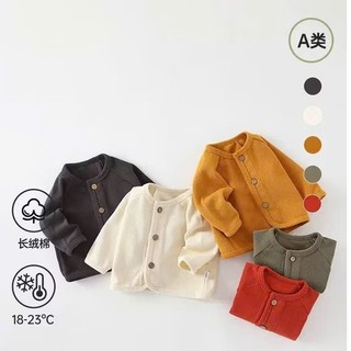 Áo Khoác Cardigan Cho Bé Mùa Thu Đông – 6 Màu Cổ Điển, Chất Cotton Cao Cấp, Siêu Mềm, Nút Gỗ Vintage