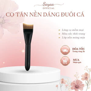 Cọ Đánh Nền Kiểu Dáng Đuôi Cá Thế Hệ Mới Giúp Dễ Tán Cho Lớp Nền Mịn Đều, Phụ Kiện Trang Điểm Sayaa F01