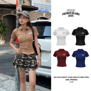 Áo Polo Body thun gân co giãn GIRL FRIEND FFCLUB