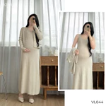 [VÁY LEN] Set Bao Gồm Áo Cardigan Và Váy Dành Cho Mẹ Bầu/ Không Bầu - Dự tiệc/Đón Giáng Sinh Ấm áp, tinh tế VL044 B2MUM — ảnh 7