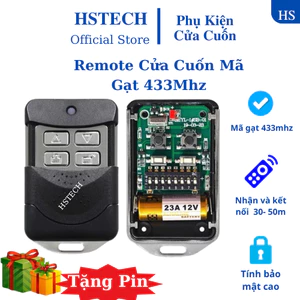 Tay điều khiển cửa cuốn HSTech mã gạt YH xịn tần số 433Mhz giá rẻ