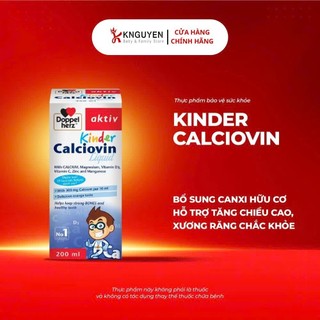 Siro canxi cho bé Doppelherz Kinder Calciovin bổ sung canxi hữu cơ hỗ trợ tăng chiều cao