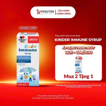 Siro tăng đề kháng cho bé Doppelherz Kinder Immune Syrup hỗ trợ phòng ngừa ốm vặt cho bé