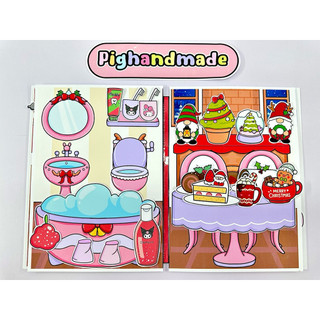 Đồ chơi bóc dán NOEL - nhà Kuromi vs Melody đáng yêu - búp bê giấy Gacha