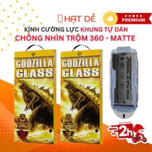Kính Cường Lực Có Khung Tự Dán Godzilla cho iphone Chính Hãng Wekome – Chống Nhìn Trộm,Chống Vân Tay