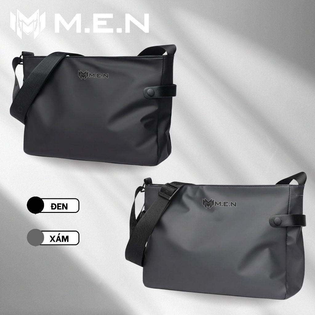 Túi đeo chéo thiếu niên Men SLEK đen xám [HOT TREND]