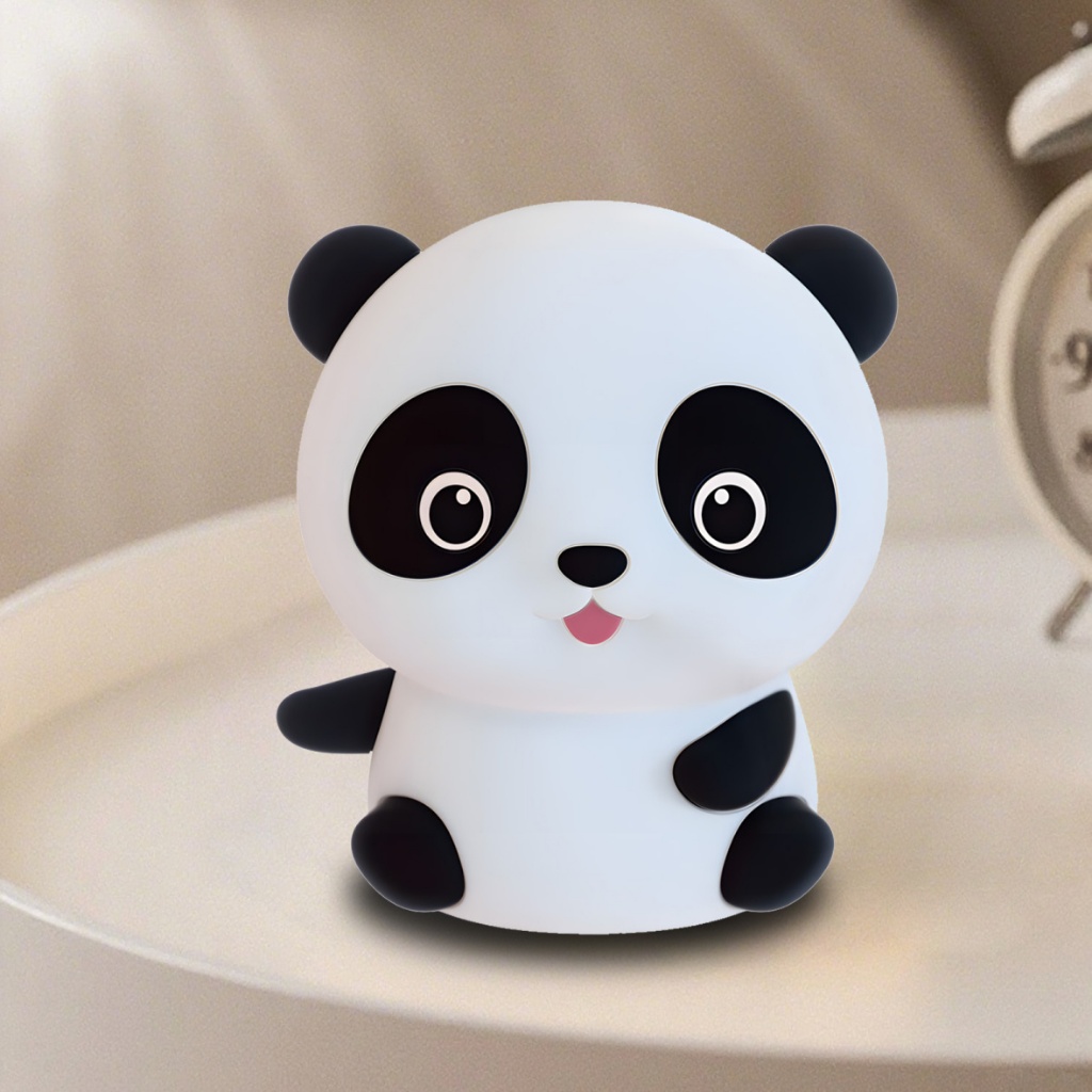 Đèn ngủ gấu trúc để bàn, hẹn giờ 30p, ánh sáng dịu, decor phòng ngủ, quà tặng sinh nhật ý nghĩa