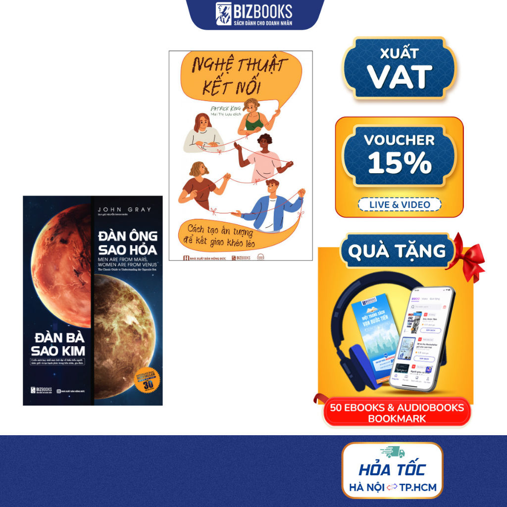 Sách Nghệ Thuật Kết Nối Và Đàn Ông Sao Hỏa Đàn Bà Sao Kim - Bizbooks