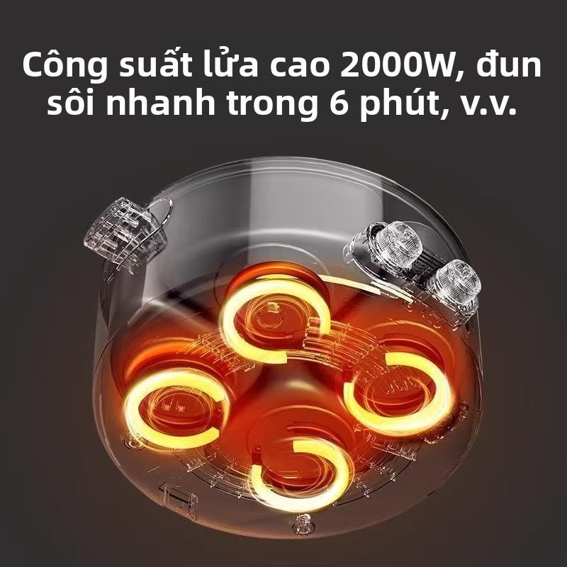 Nồi lẩu điện -bốn ngăn đa chức năng gia đình6Nồi điện tích hợp dung tích lớn 1500W