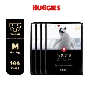 Combo 4 Tã dán/quần Huggies Black Label size M36/L32/XL28/XXL24 miếng