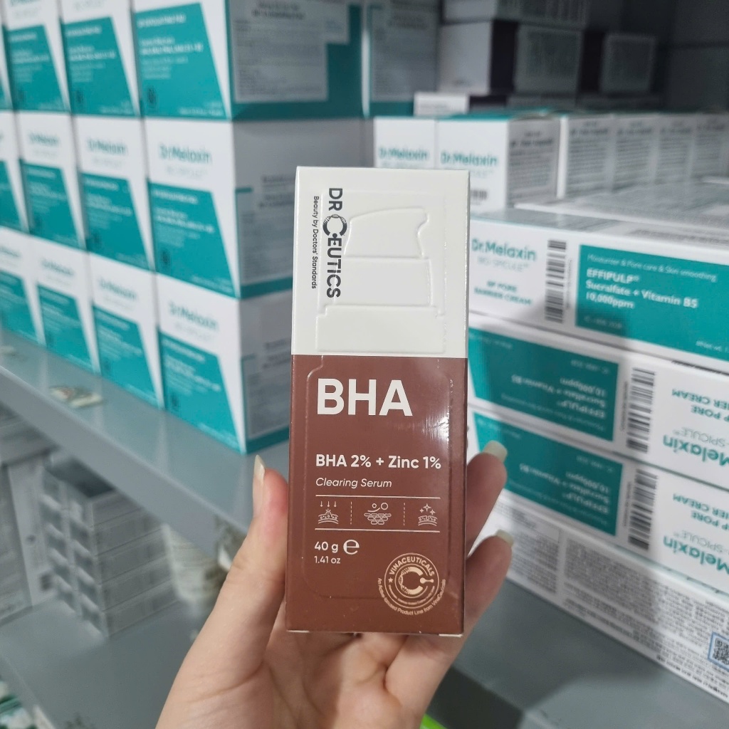 Serum Kẽm BHA 2% + ZinC 1% DrCeutics giảm mụn và giảm tiết dầu - 30g/40g