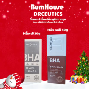 Serum Kẽm BHA 2% + ZinC 1% DrCeutics giảm mụn và giảm tiết dầu - 30g/40g