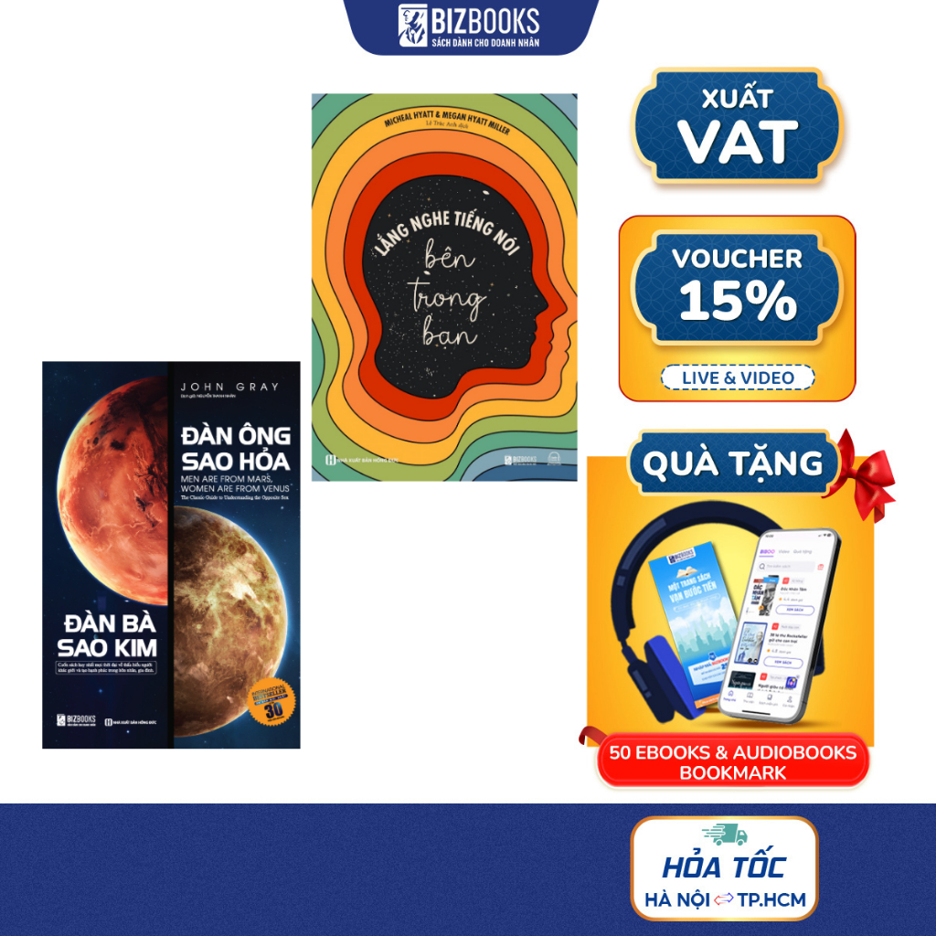 Sách Lắng nghe tiếng nói bên trong bạn Và Đàn ông sao hỏa đàn bà sao kim