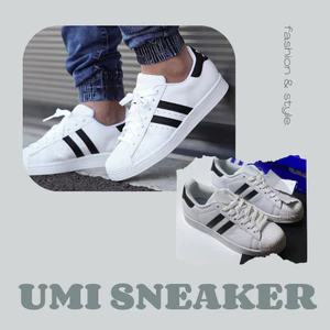 Giày Sneaker Trắng Đen Mũi Sò Vàng, Giày Thể Thao Đế Cao Basic (Hỗ Trợ Đổi Size)