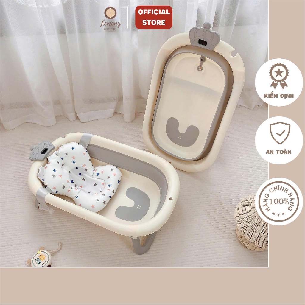 Chậu tắm Holla Rabbit/Bar rot gấp gọn kèm phao tắm cho bé