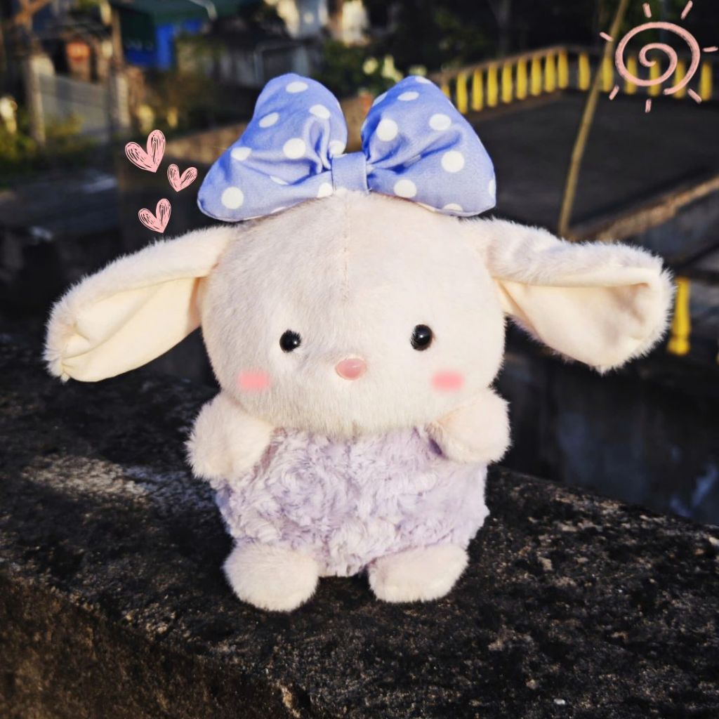 Gấu Bông Thỏ Tai Chuột Mini Dễ Thương, Thú Nhồi Bông Thỏ Nơ Micky Quà Tặng Cho Trẻ Em, Bé, Bạn Gái Ngày Sinh Nhật
