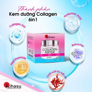 [LIVE] Kem Dưỡng Ẩm Collagen Kihasu Peptide 6in1 Giúp Da Căng Bóng, Trắng Sáng Tự Nhiên, Mờ Nám