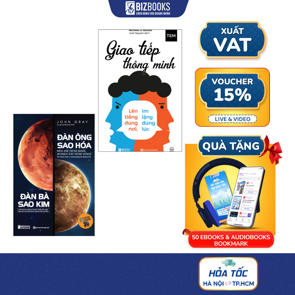 Sách Giao Tiếp Thông Minh - Lên Tiếng Đúng Nơi, Im Lặng Đúng Lúc Và  Đàn Ông Sao Hỏa Đàn Bà Sao Kim