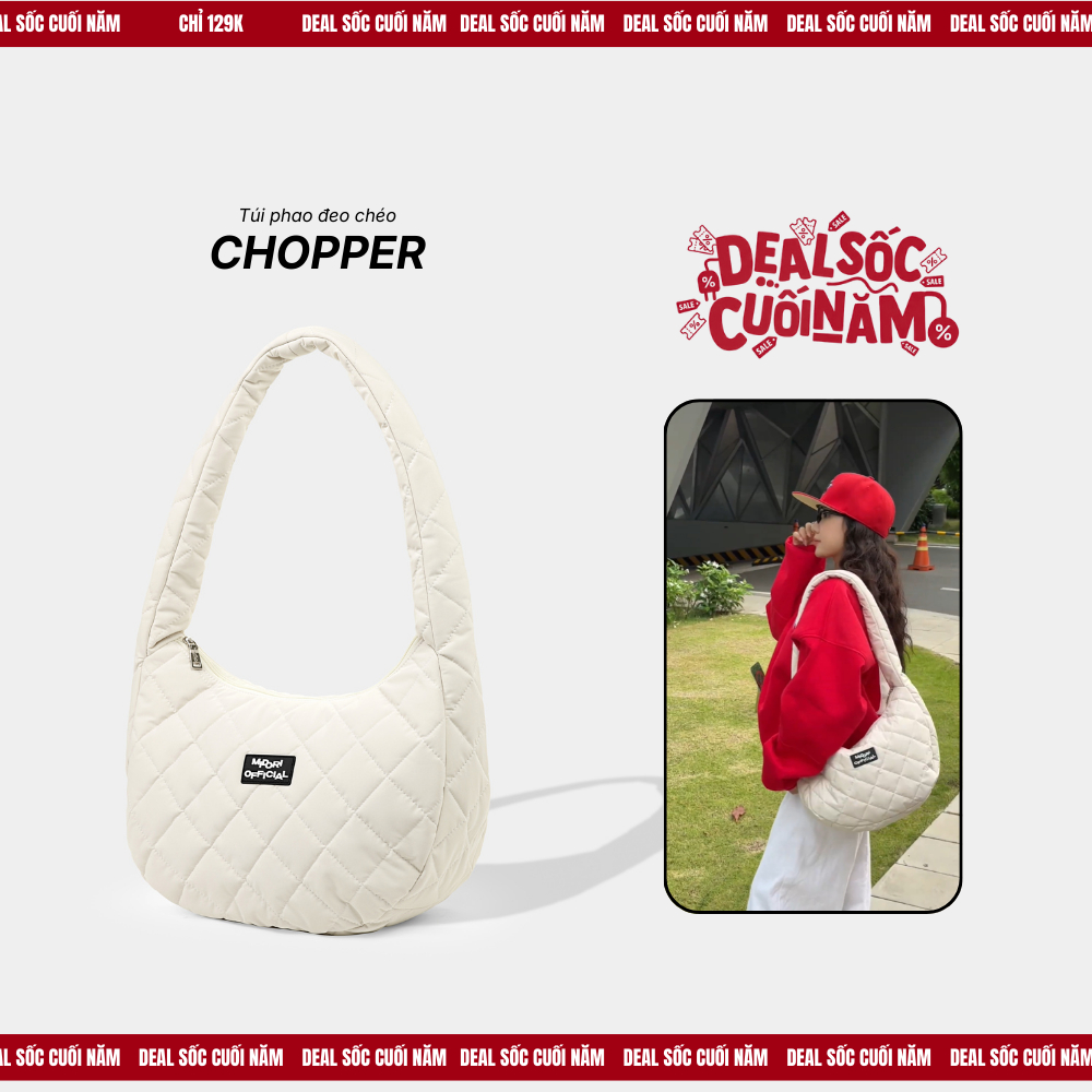 [DEAL SỐC] Túi Tote Phao CHOPPER Nam Nữ Đeo Chéo Vai Taslan Đựng Laptop Đi Học Đi Chơi | M MIDORI