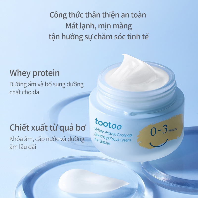 Kem dưỡng ẩm tootoo làm dịu da khô ngứa và mẩn đỏ dưỡng ẩm và chăm sóc da cho trẻ em từ 0-13 tuổi45g