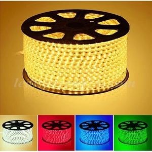 Dây Led đôi 2835 kèm nguồn chống nước trang trí ngoài trời quấn cây siêu sáng cắt 20m, 50m và 100m