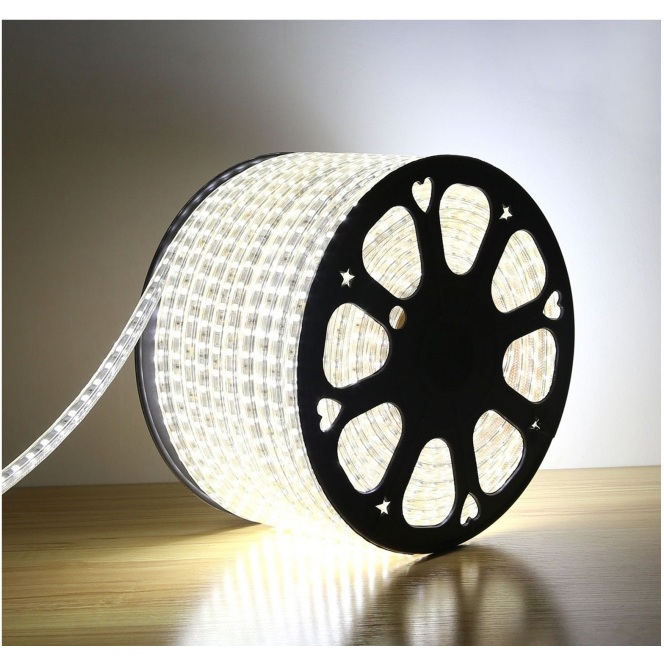 100M 50M 30M 20M Dây Led đôi 2835 tặng kèm nguồn chống nước trang trí ngoài trời quấn cây siêu sáng