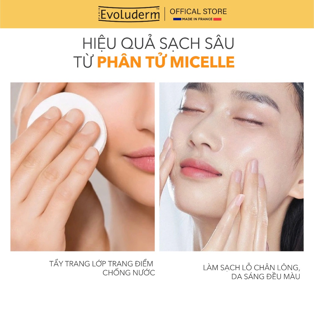 Nước Tẩy Trang EVOLUDERM VITAMIN C MICELLAR WATER DULL SKIN LACKING RADIANCE ORANGE EXTRACT 500ml