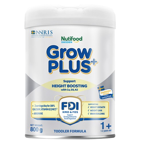 Sữa Bột Nutifood Sweden GrowPLUS+ Cao lớn vượt trội (Bạc) 800g