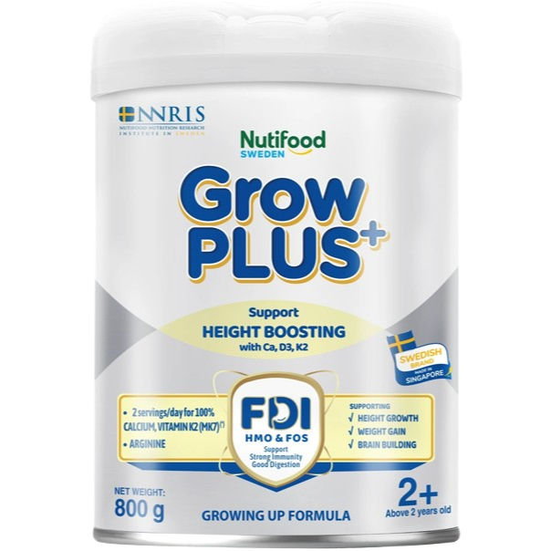 Sữa Bột Nutifood Sweden GrowPLUS+ Cao lớn vượt trội (Bạc) 800g