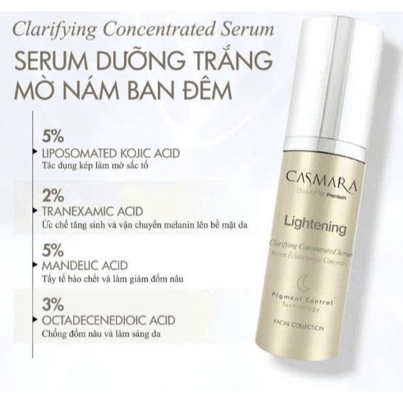 Tinh Chất Dưỡng Sáng Mờ Nám Casmara Lightening Clarifying Concentrated 30ml