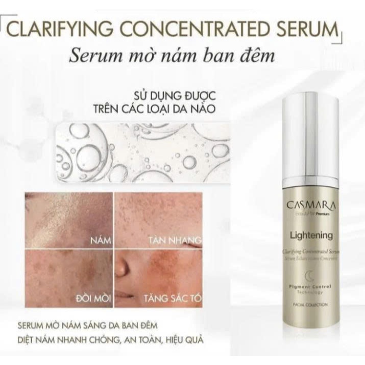 Tinh Chất Dưỡng Sáng Mờ Nám Casmara Lightening Clarifying Concentrated 30ml