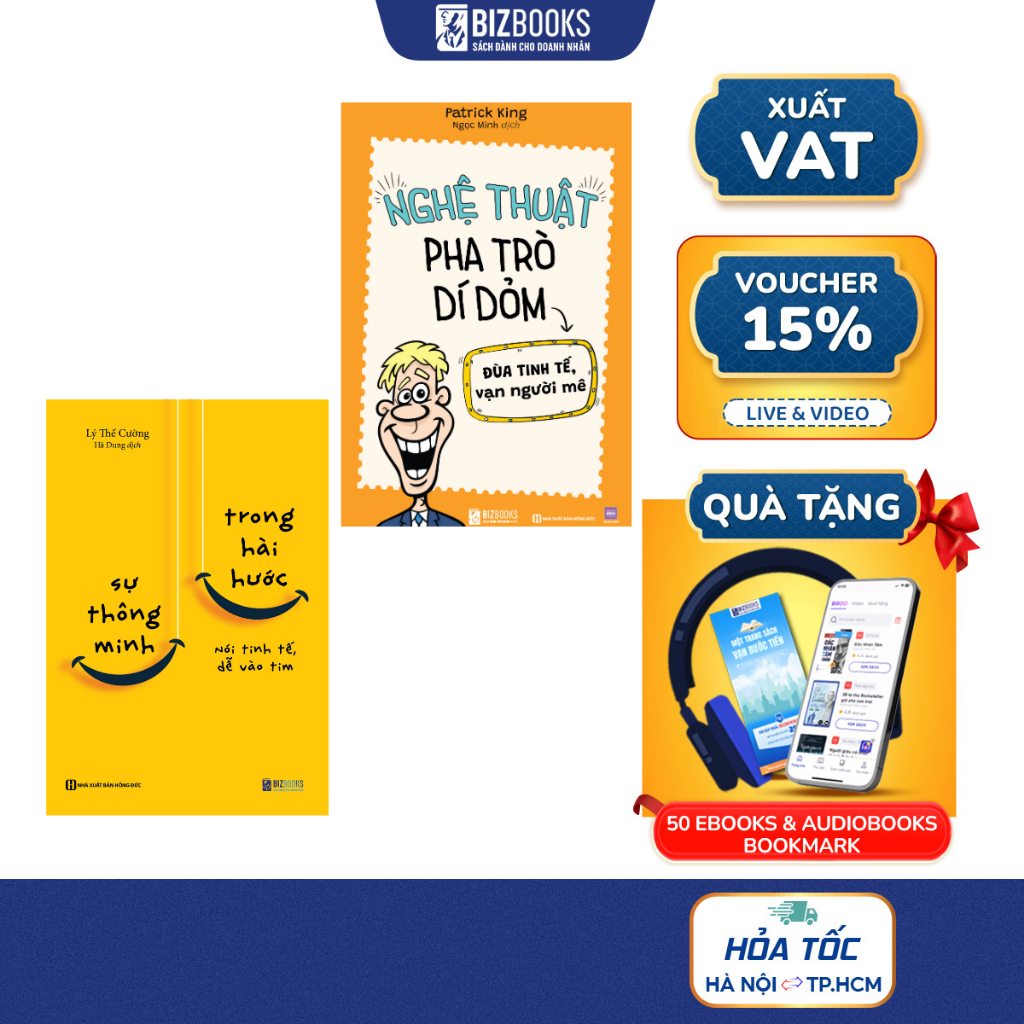 Combo Sách Giao Tiếp: Nghệ Thuật Pha Trò Dí Dỏm Và Sự Thông Minh Trong Hài Hước