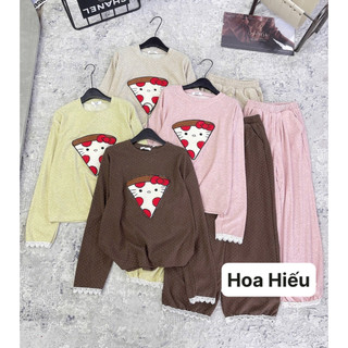 Sett PiZza phối quần chấm bi