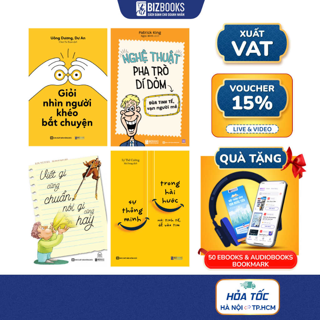 Sách Nghệ Thuật Pha Trò Di Dỏm, Sự Thông Minh Trong Hài Hước, Giỏi Nhìn Người, Khéo Bắt Chuyện, Viết Gì Cũng Chuẩn